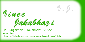 vince jakabhazi business card